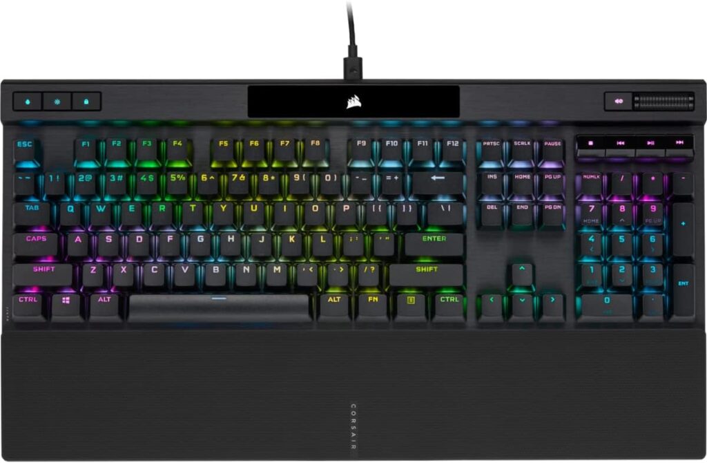 keyboard color for gaming Corsair K70 RGB PRO Wired Mechanical Gaming Keyboard 
