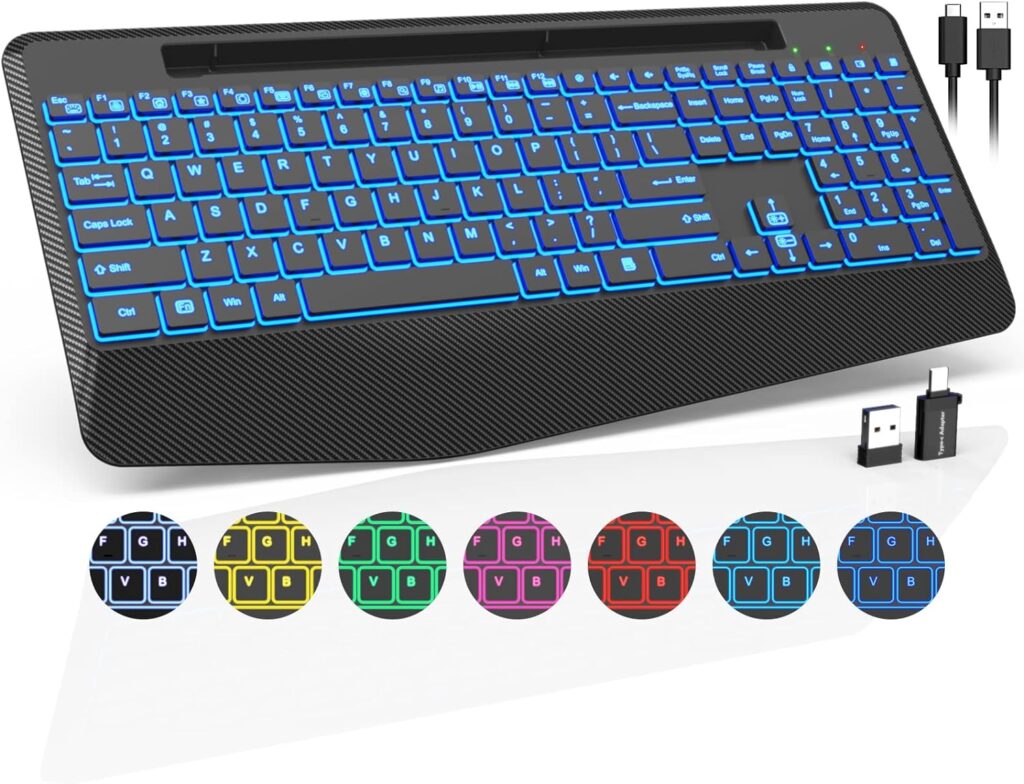 keyboard color for gaming
Trueque Wireless Keyboard with 7 Colored Backlits