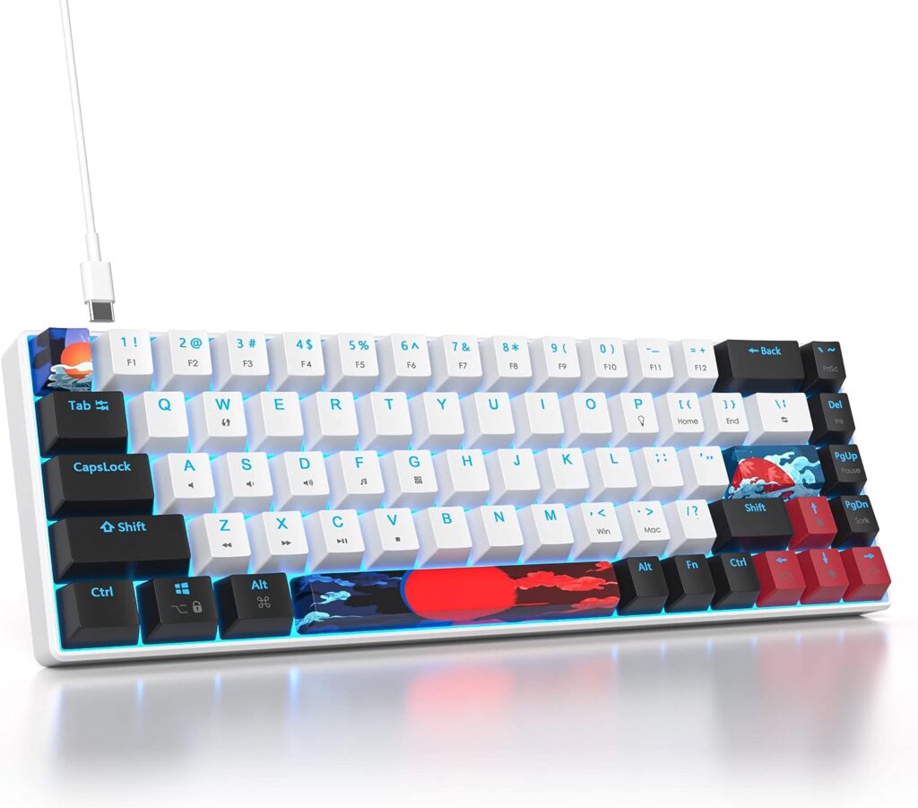 keyboard color for gaming Ussixchare 60 Percent Gaming Keyboard 

