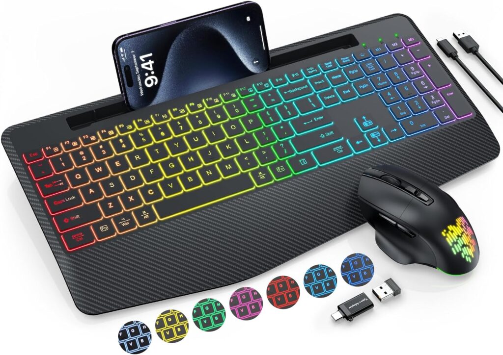 keyboard color for gaming
 Trueque Wireless Keyboard and Mouse Combo 